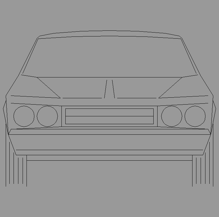 Bloque Autocad Vista de Coche Diseño 05 Bibliot. 2D-3D en Alzado